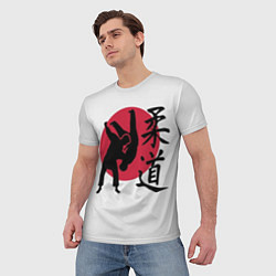 Футболка мужская Дзюдо бойцы, цвет: 3D-принт — фото 2