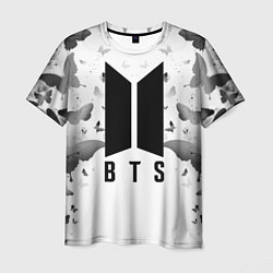Мужская футболка BTS: Grey Butterflies