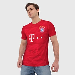Футболка мужская FC Bayern: Lewandowski Home 19-20, цвет: 3D-принт — фото 2