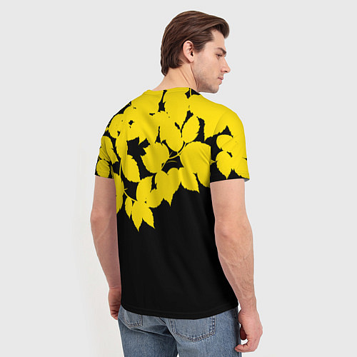 Мужская футболка Желтые Листья - Минимализм / 3D-принт – фото 4