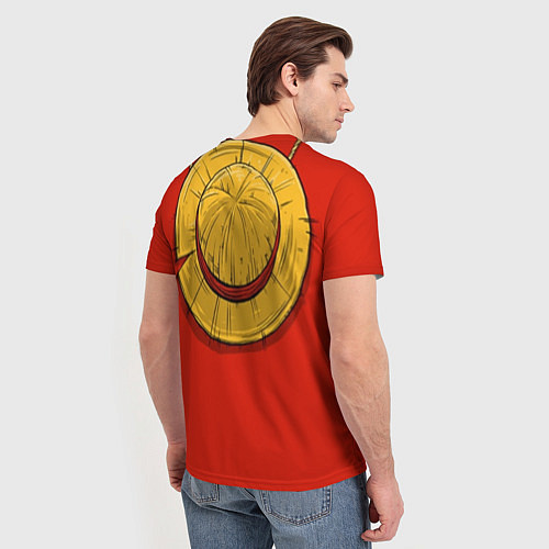 Мужская футболка One Piece грудь Луффи со шляпой для косплея / 3D-принт – фото 4