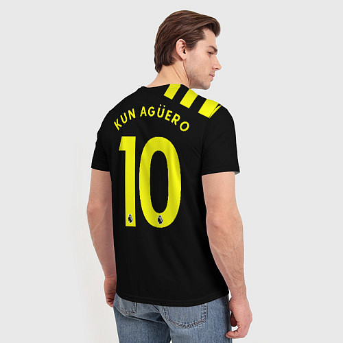 Мужская футболка Aguero away 19-20 / 3D-принт – фото 4