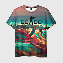 Мужская футболка CS GO logo abstract