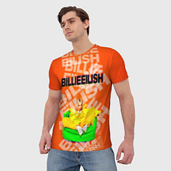 Футболка мужская Billie Eilish: Orange Mood, цвет: 3D-принт — фото 2