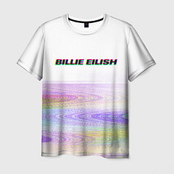 Мужская футболка BILLIE EILISH: White Glitch