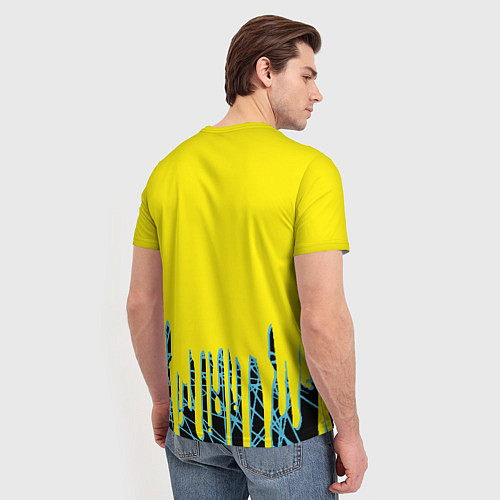 Мужская футболка Cyberpunk 2077: Yellow Style / 3D-принт – фото 4