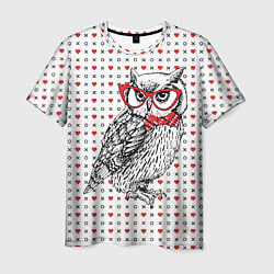 Мужская футболка Мудрая сова в очках