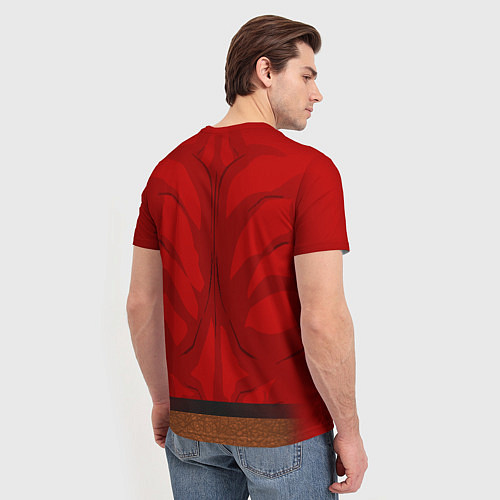 Мужская футболка Красный качок / 3D-принт – фото 4