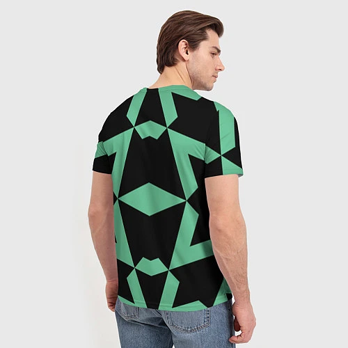 Мужская футболка Abstract zigzag pattern / 3D-принт – фото 4