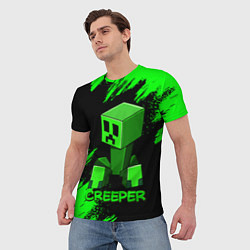 Футболка мужская MINECRAFT CREEPER, цвет: 3D-принт — фото 2