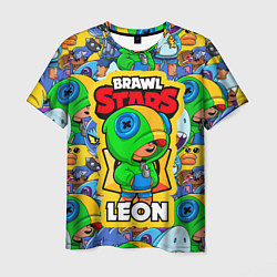 Мужская футболка BRAWL STARS LEON