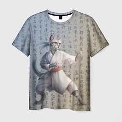 Мужская футболка Karate cat