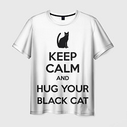 Мужская футболка Обними своего черного кота