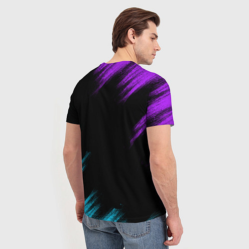 Мужская футболка Brawl Stars LEON SHARK / 3D-принт – фото 4