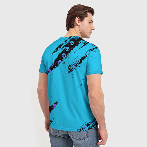 Мужская футболка Brawl Stars LEON SHARK / 3D-принт – фото 4