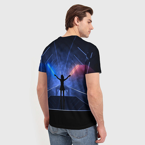Мужская футболка Beat Saber / 3D-принт – фото 4