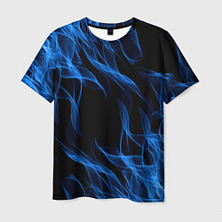 Футболка мужская BLUE FIRE FLAME, цвет: 3D-принт