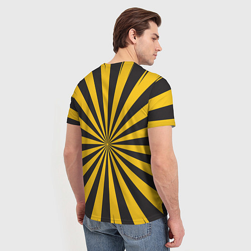 Мужская футболка MY HERO ACADEMIA желтые полосы / 3D-принт – фото 4
