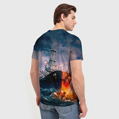 Мужская футболка ВМФ / 3D-принт – фото 4