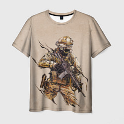 Мужская футболка Военный