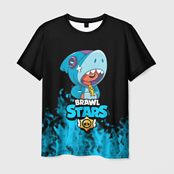 Мужская футболка Brawl stars leon shark