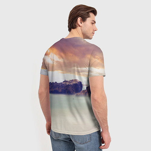 Мужская футболка Sea Sunset Horse / 3D-принт – фото 4