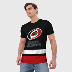 Футболка мужская Каролина Харрикейнз, цвет: 3D-принт — фото 2