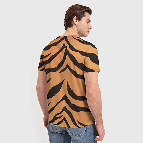 Мужская футболка Тигриный камуфляж / 3D-принт – фото 4