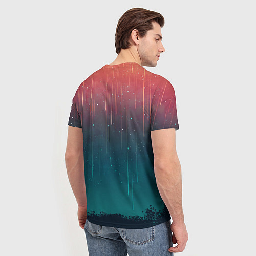 Мужская футболка Космический Дождь / 3D-принт – фото 4