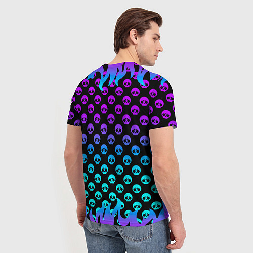 Мужская футболка Brawl stars leon shark / 3D-принт – фото 4