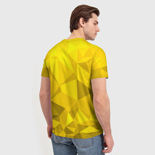 Мужская футболка YELLOW ABSTRACT / 3D-принт – фото 4
