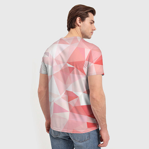 Мужская футболка Pink abstraction / 3D-принт – фото 4