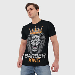 Футболка мужская Barber King Барбер Король, цвет: 3D-принт — фото 2