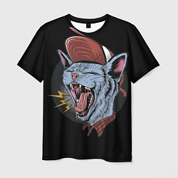 Мужская футболка Rock n Roll Cat