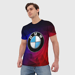 Футболка мужская BMW NEON, цвет: 3D-принт — фото 2