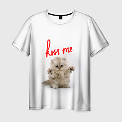 Мужская футболка Kiss me cat