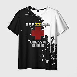 Мужская футболка Brazzers orgasm donor