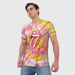 Футболка мужская Rolling Stones tie-dye, цвет: 3D-принт — фото 2