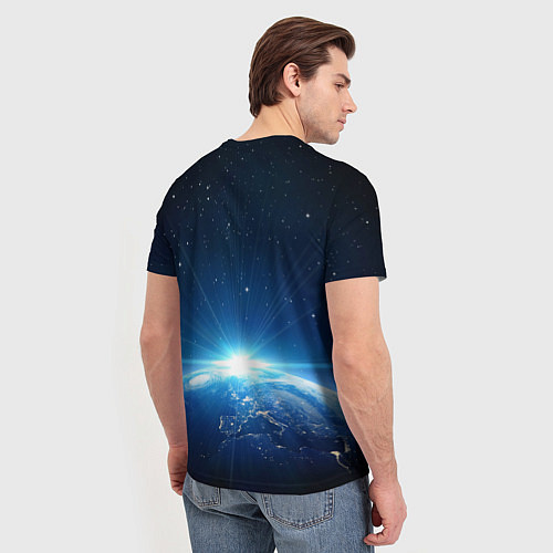 Мужская футболка Космический кот / 3D-принт – фото 4