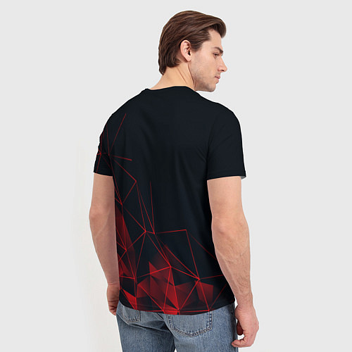Мужская футболка RED STRIPES / 3D-принт – фото 4