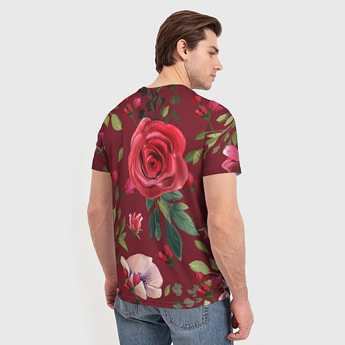 Мужская футболка Rose / 3D-принт – фото 4