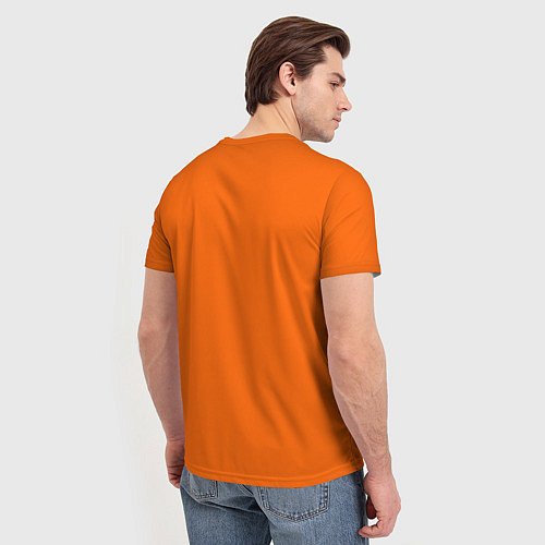Мужская футболка Цвет апельсиновая корка / 3D-принт – фото 4