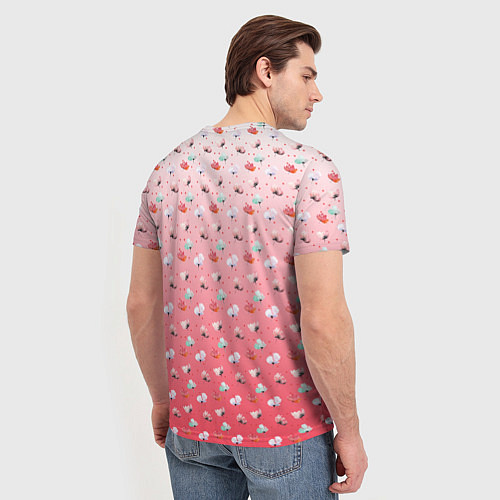 Мужская футболка Пижамный цветочек / 3D-принт – фото 4