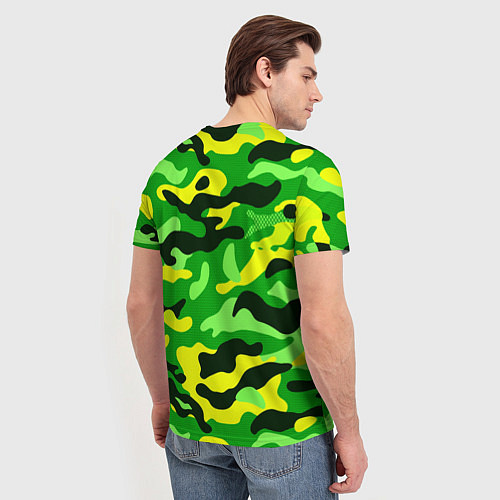 Мужская футболка КАМУФЛЯЖ GREEN / 3D-принт – фото 4