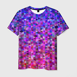 Мужская футболка Треугольники мозаика пиксели
