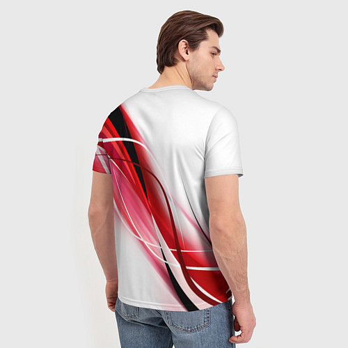 Мужская футболка GEOMETRY STRIPES RED / 3D-принт – фото 4