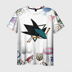 Мужская футболка San Jose Sharks NHL teams pattern