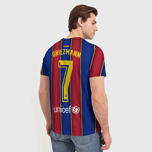 Мужская футболка Griezmann home 20-21 / 3D-принт – фото 4