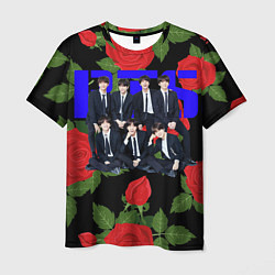 Мужская футболка BTS Roses Black