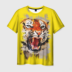 Футболка мужская Оскал тигра, цвет: 3D-принт